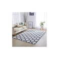 thumbnail image 2 of Tapis Salon Shaggy 160x230cm Blanc avec Motif - Descente de lit Tapis Poils Longs Tapis Doux pour Salon Chambre Canapé esquí esquí Gafas de esquí, 2 of 5
