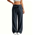 thumbnail image 3 of UKHCCC Wide Leg Sweatpants for Women High Waist with Elastic Drawstring Casual Pants Flowy Lounge Trousers Soft Cotton Cozy Loungewear Joggers S-3XL, 3 of 9