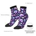 thumbnail image 4 of Goofa crystal Skull flower cool Pattern Non Slip Socks with Grips for Elderly, Crew Socks Yoga Hospital Socks Cushioned Sole Gripper Socks for Men Women, 4 of 5