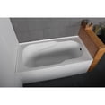 thumbnail image 3 of Aqua Eden VTAP603216R 60-Inch Acrylic Rectangular 3-Wall Alcove Tub with Anti Skid and Right Hand Drain Hole in Glossy White, 3 of 12