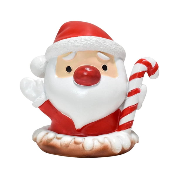 Estatuilla de Resina de Navidad, Escultura Pequeña Decorativa Creativa Adornos de Resina de Navidad Decoración Prop Estatuas Adorables para Fiesta Esc Papá Noel mayimx Estatuilla Estatua