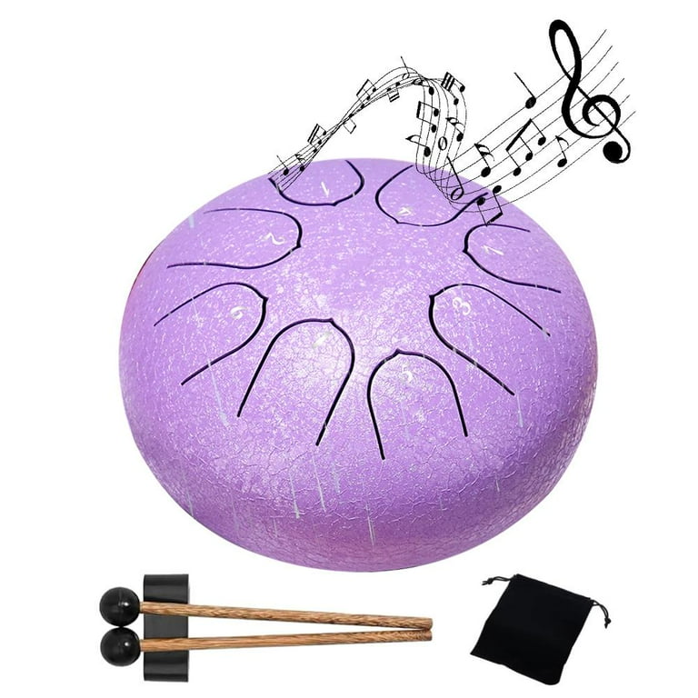 Rain Drum for Outside Garden 8 Tone 6 Inch Chakra Rain Drum Steel Tongue Drum Rain Music Maker Outside Musical Instrumentto to Create a Peaceful and
