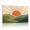 A, variant on XaaKee Canvas Wall Art Prints Minimal Landscape Green Waves Sunburst Sky Canvas Prints Wall Art Inner Framed 18*12Inch