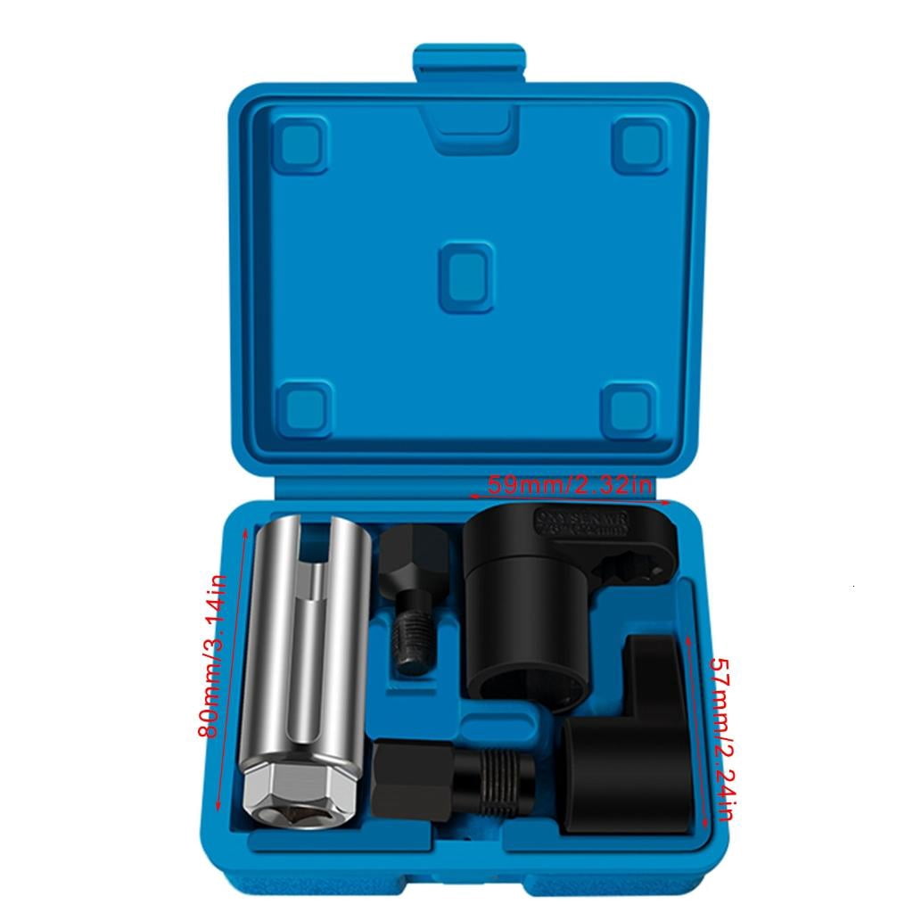 CEORPER Professional 5Pcs Oxygen Sensors Socket Set Thread Repair Kit, 7/8" Widely Fit, 1/2" Drive Automotive Removal Tool