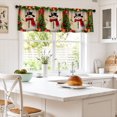 thumbnail image 4 of AshasdS Christmas Snowmen Row Border Window Valance Winter Holiday Short Curtain Rod Pocket for Kitchen, 4 of 5