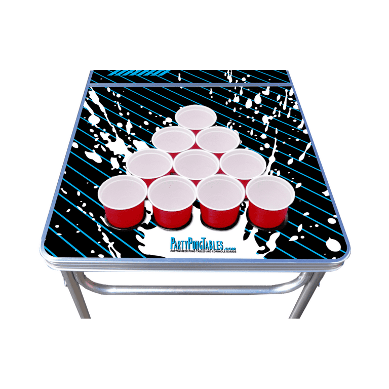 8-Foot Professional Beer Pong Table w/ Cup Holes - Party Pong Splash Edition