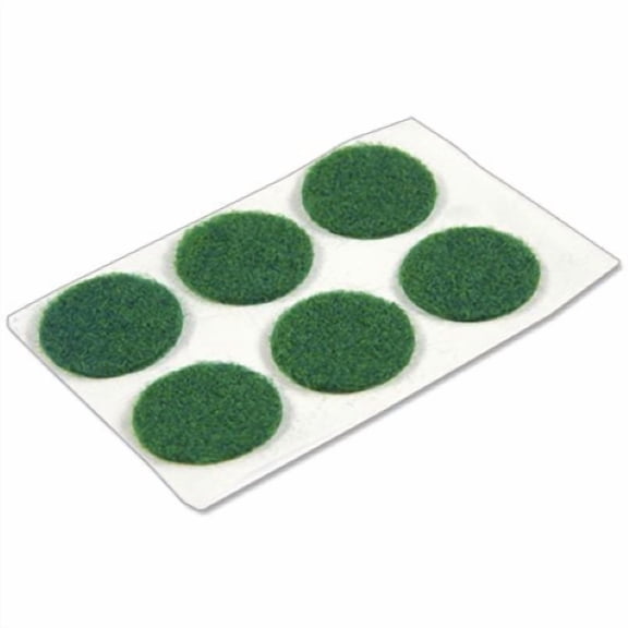 Tru-Guard 23154TV 6-Pack of 3/4" Green Round Self Adhesive Felt Cupboard Door Bumpers - Quantity of 50