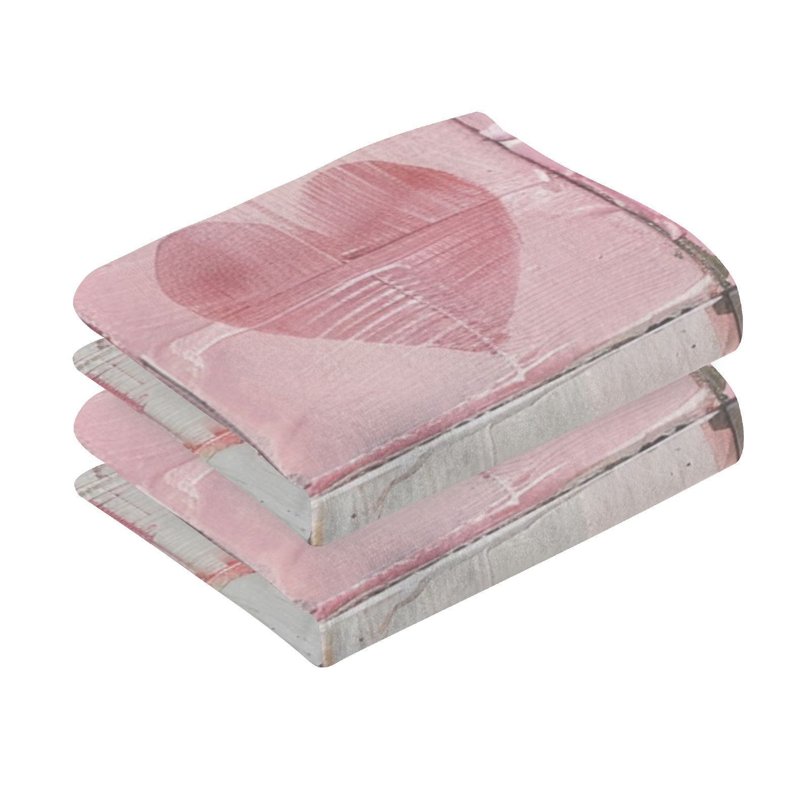 Pretty Pink Hearts Hand Towels Cotton Bath Towels Large Face Towels Absorbent for Bathroom 2 Packs