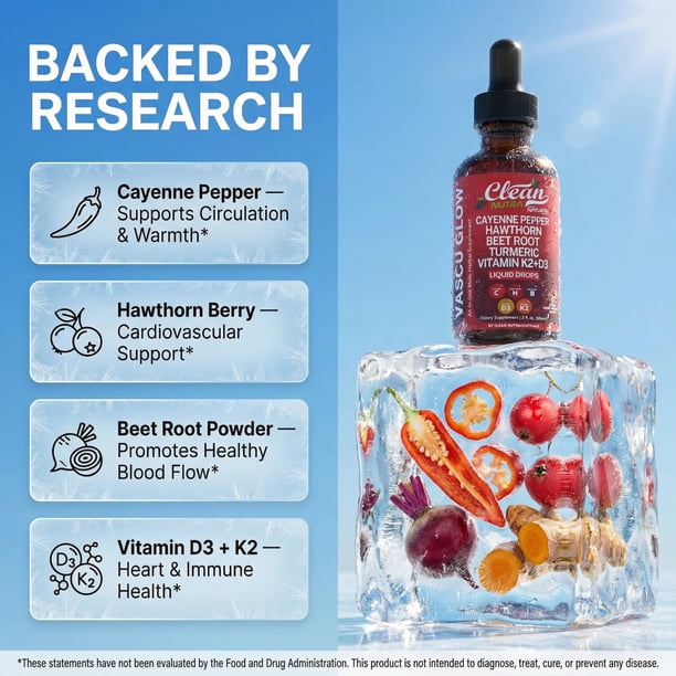 Clean Nutra Cayenne Pepper Drops Supplement Liquid + Hawthorn