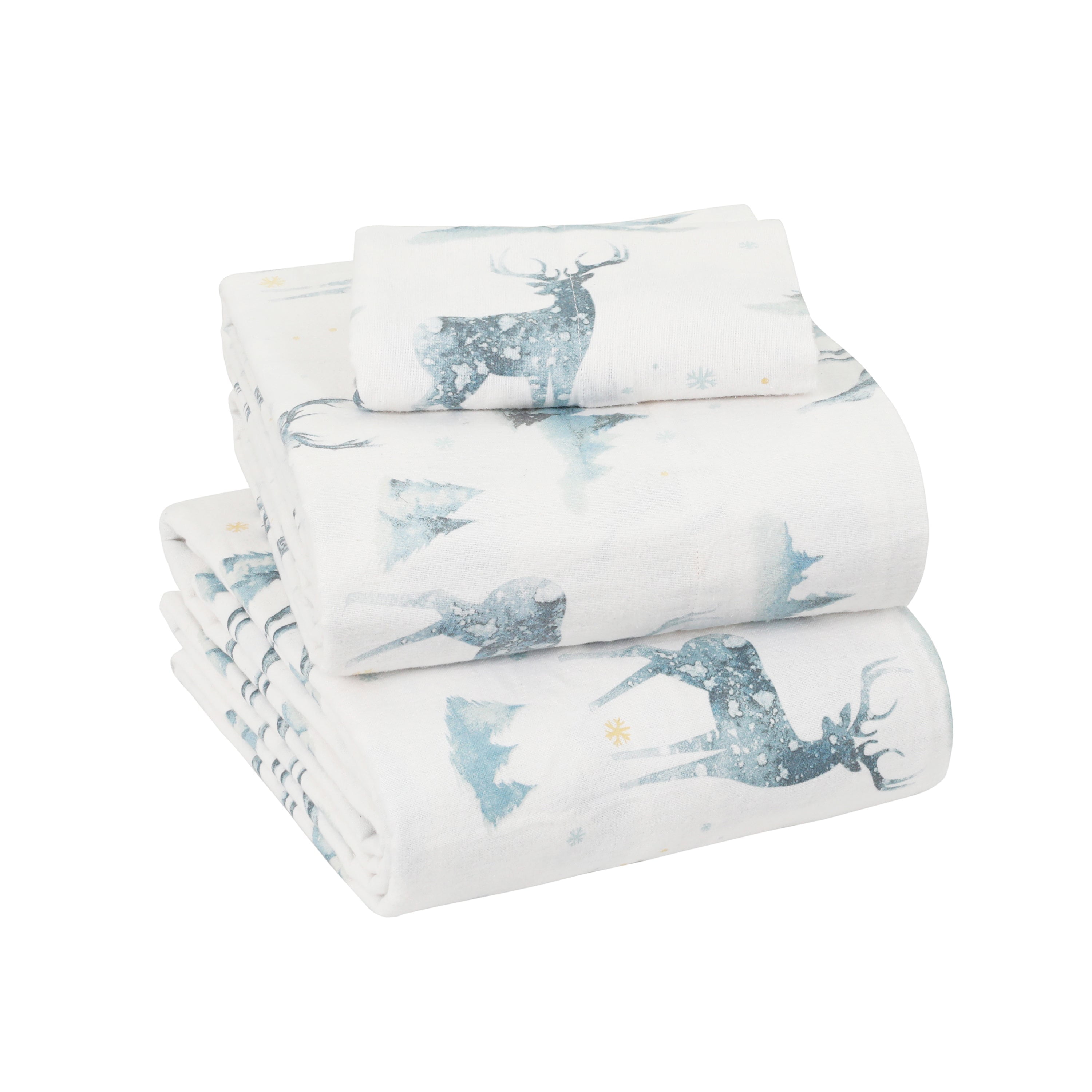 Sleepdown 100 Cotton Twin Sheets Set 160 GSM Soft and Cozy Flannel