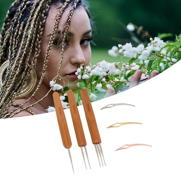 Juego De Herramientas Para Rastas, Superficies Alisadoras, Gancho De Ganchillo Para Rastas, 0,75 Mm, Diferentes Formas Flexibles Para Trenzar El Cabello