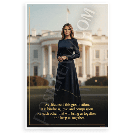 Melania Trump Kindness Love Compassion Quote White House 12x18 US Made Poster