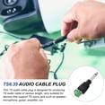thumbnail image 4 of Uxcell 2 Pcs 1/4" Conector de Audio TS, Conector de Cable Mono Masculino TS de 6.35 mm, Conector de Cable de Audio Masculino TS para Altavoz, Micrófono, Guitarra, Equipos de Audio, 3.15" Negro y Verde, 4 of 6