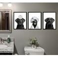 thumbnail image 3 of Hieng Black Labrador Dog Bathroom Canvas Wall Art Cute Animal Black and White Picture Painting Wall Decor Funny Toilet Paper Poster Print Artwork for Restroom Washroom Toilet Decor,(Framed canvas), 3 of 6