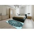 thumbnail image 4 of Ahgly Company Indoor Square Patterned Deep Teal Green Area Rugs, 3' Square, 4 of 6