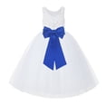 thumbnail image 2 of Ekidsbridal White Lace Back Tutu Tulle Flower Girl Dress Communion Baptism 212noFT 8, 2 of 3