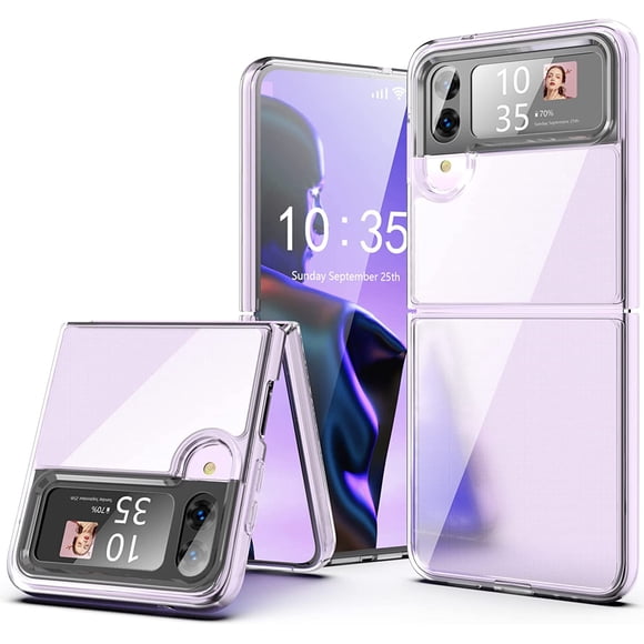 for Samsung Galaxy Z Flip 4 Case, Clear Shockproof Zflip4 Transparent Phone Cover Protective Silicone Cases for Flip4