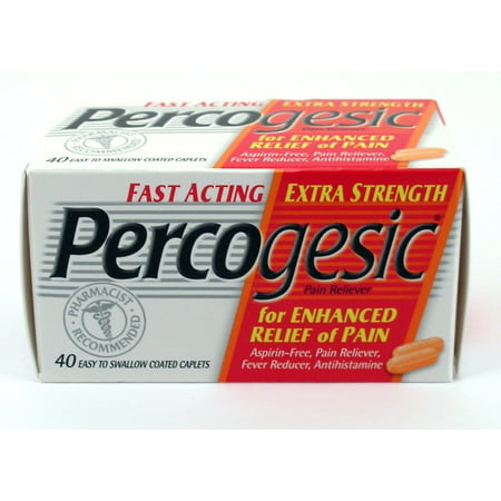 Percogesic Extra Strength Acetaminophen Coated Caplets, 40