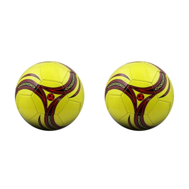 Yuarrent Balón de fútbol de PU para niños: inspira el trabajo en equipo y la diversión en el lugar deportivo Balón de fútbol competitivo Amarillo No. 4 2piezas