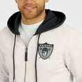 thumbnail image 6 of Men's Darius Rucker Collection by Fanatics Cream Las Vegas Raiders Distressed Graphics Full-Zip Hoodie, 6 of 6