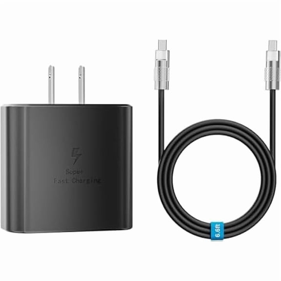 can 45W Type C Fast Charger, Super Fast Charger with 3.3ft Type C to C Long Charging Cable for Galaxy