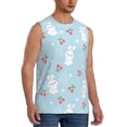 thumbnail image 2 of Daiia Easter Rabbit Printed Men's Tank Tops,Casual Soft Sleeveless Gym Muscle Shirts Bodybuilding Tee-Large, 2 of 8