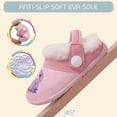 thumbnail image 4 of L-Run Kids Fluffy Fuzzy Slippers Boys Girls House Home Slippers with Strap Slip-on Shoes 11-11.5, 4 of 6
