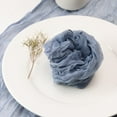 thumbnail image 5 of Holzlrgus Cheesecloth Napkins Set of 12, 20 x 20 Inch Gauze Dinner Cloth Napkins, Handmade Square Rustic Table Napkins for Parties Weddings Event Family Dinner Boho Boho Decoration, Dusty Blue, 5 of 7