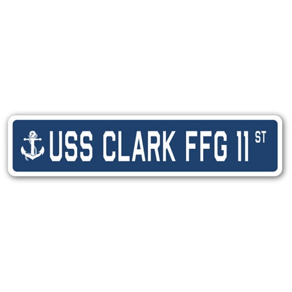 USS CLARK FFG 11 Street Sign us navy ship veteran sailor gift