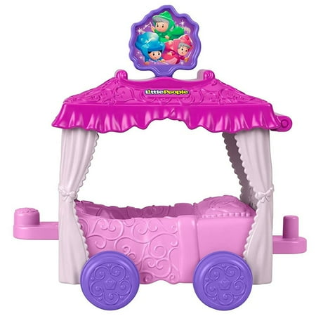 Replacement Car for Fisher-Price Little People Princess Parade Float - GKR20 ~ Replacement Aurora and Fairy Godmothers' Pink Carriage