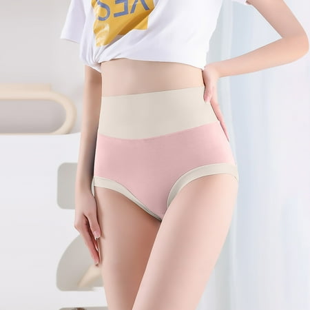 

Aayomet Boxers For Women Women High Waist Seamless Panties Cotton Crotch Abdomen Girls Sexy Breathable Seamless Ladies Briefs Pink XXL