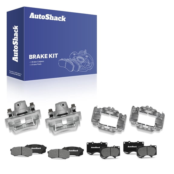AutoShack Front & Rear Brake Calipers   Ceramic Brake Pads Replacement for 2015-2023 Toyota 4Runner 2016-2023 Lexus GX460 12-PC Kit