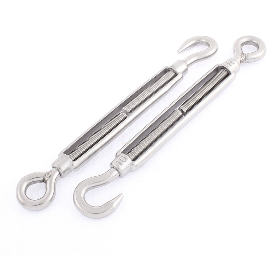 M10 10mm Thread Adjustable 304 Stainless Steel Eye Hook Turnbuckle 2
