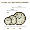 thumbnail image 3 of Geevon Vintage Wall Clock, Silent 16" Non Ticking Retro Round Clock Quartz Decorative Battery Operated Wall Clock for Kitchen, Office, Classroom, Bedroom, Living Room Decor, 3 of 10