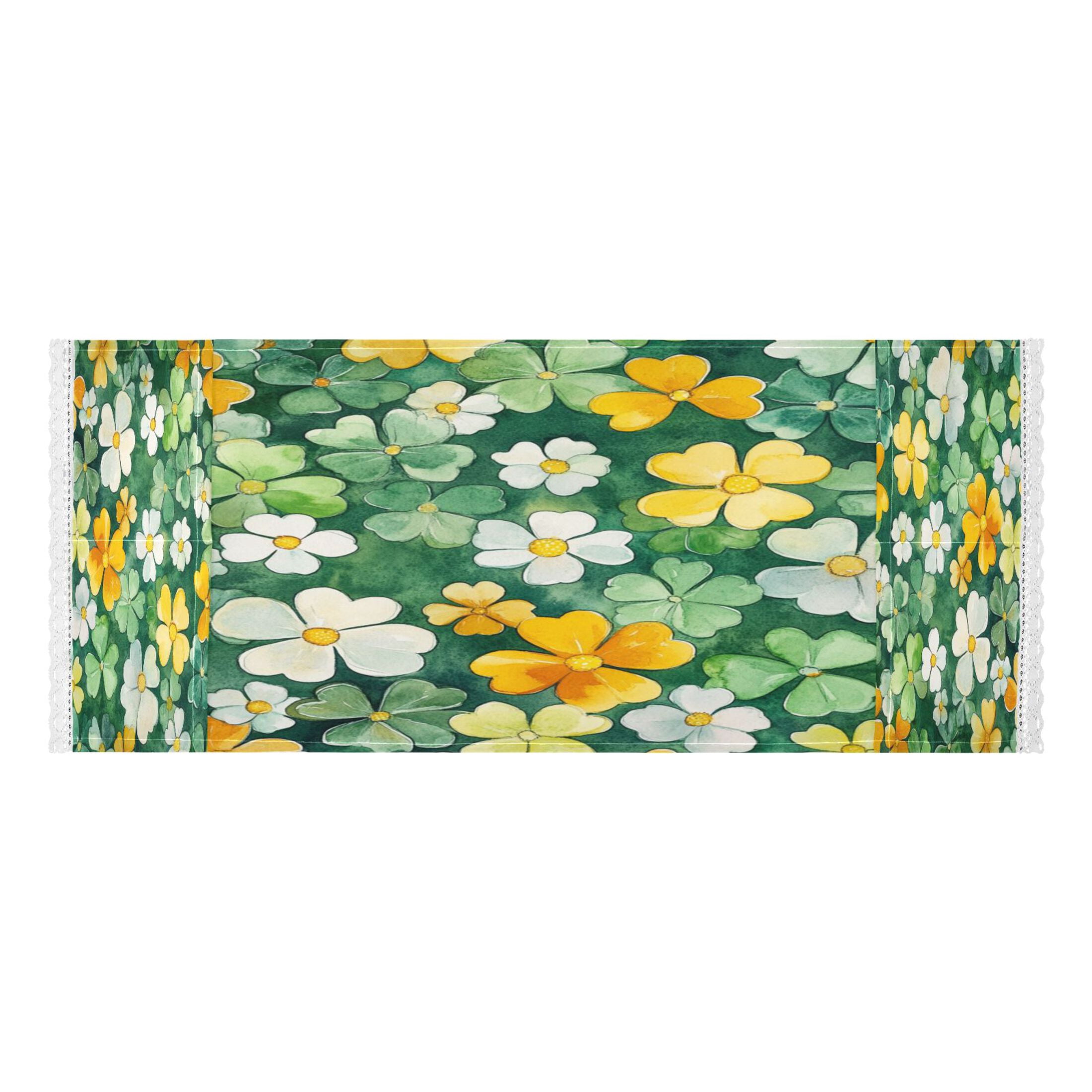 Green and Yellow BlossomsWasher and Dryer Covers Dust-Proof and Oil Resistant Fridge Cover with 4 Storage Pockets Washing Machine Top Cover for Laundry Kitchen Home 51.2 x 22 In