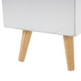 thumbnail image 5 of DecMode 21", 17"W Rectangular White Fiberclay Ceramic Planter with Brown Wooden Legs (2 Count), 5 of 14
