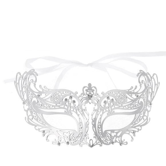 Riwcyla FESTNIGHT Fashionable Silver Cut Metal Half with Rhinestones Masquerade Ball Fancy Gift , perfect for daily use, outdoor activities, travel & casual occasions