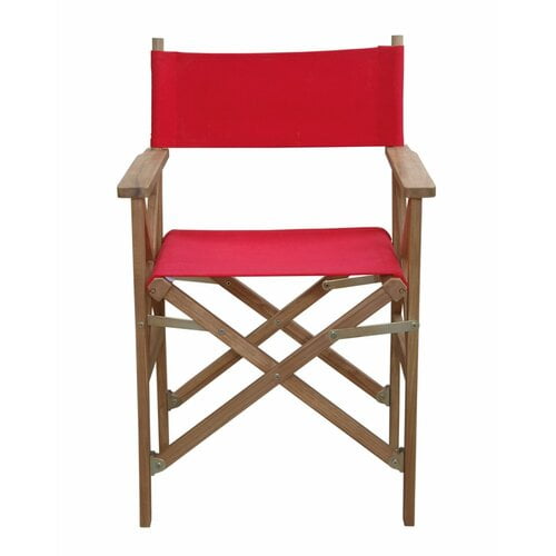 Anderson Teak Director Teak Folding Armchair w/ Canvas in Brown (Set of 2)