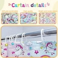 thumbnail image 4 of 4 Pcs Kids Bathroom Set Pink Unicorn Rainbow Shower Curtain Sets with Non-Slip Rugs Toilet Lid Cover and Bath Mat Set, Kids Girl Bathroom Decor with 12 Hooks, 4 of 6