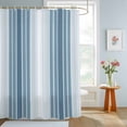 thumbnail image 4 of Shower Curtains for Bathroom, Blue Ombre Stripe Waterproof Fabric Shower Curtain, Farmhouse Simple Striped Decorative Bathroom Curtain for Bathtub, 36"x72", No Hooks Included, 4 of 9