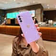thumbnail image 3 of Compatible with Samsung Galaxy A13 4G Case,Love Heart Pattern Design Soft TPU Shockproof Protective Case Bling Sparkly Glitter Cover for Samsung Galaxy A13 4G-Purple, 3 of 7