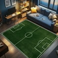 thumbnail image 3 of Area Rug - Soccer Field Rug, Sports Football Ball Boys Kids Indoor Throw Rugs, Low Pile Easy Clean Mats, Washable Stain Resistant Entry Carpet for Floor Bedside Entrance 3x4ft, 3 of 6