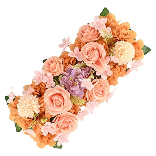 RoamHome Artificial Flower Decoration, Bouquet with Red Roses & White Flowers, Perfect for Wedding Aisle and T-Table, Durable and Easy to Install(Pink)