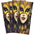 thumbnail image 2 of Coolnut Mardi Gras Carnival Mask Kitchen Dish Towel Set 4Pcs,Dishcloths Sets Fast Drying Kitchen Towels Tea Towels Gift Set for Drying Cleaning Cooking Baking339 Wash cloth, 2 of 7