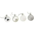 thumbnail image 4 of Juvale 48-Piece Mini Christmas Ornaments - Shatterproof Silver & White Christmas Ornaments, 1.5 Inch Christmas Balls, Glitter Ornaments for Hanging on Indoor & Outdoor Christmas Trees, 4 of 5