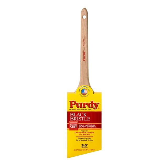 Pincel Purdy de 3 pulgadas con cerdas negras anguladas