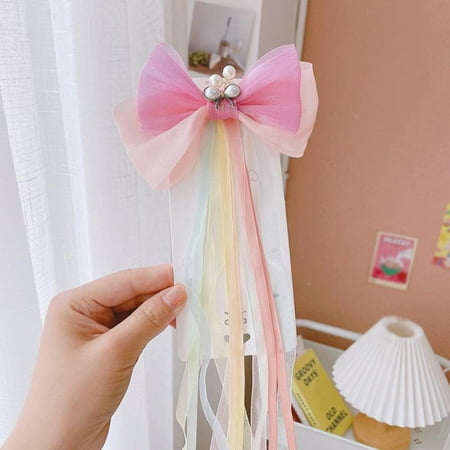 

Promotion!Children s Bow Hairpin Net Gauze Ribbon Princess Hair Accessories Bow Ribbon Hair Clip