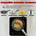 thumbnail image 5 of Weceleh Single Electric Cooktop 1800W, Portable Induction Cooktop, Hot Plate, 1 Burner Countertop Burner Cooker, 9 Power Levels, Timer, Auto-Shut-Off, Touch Panel, LED Display, Child Safety Lock, 5 of 6
