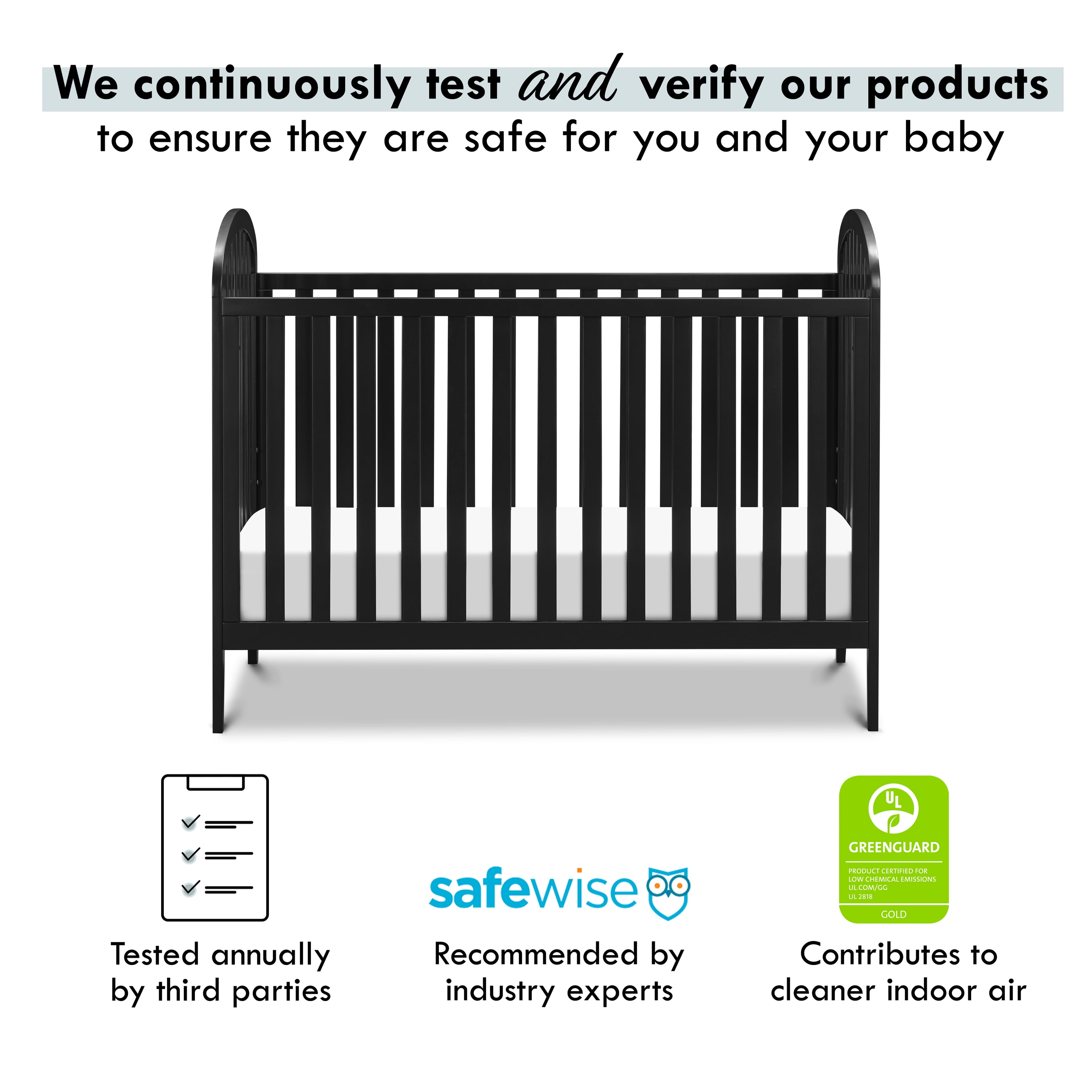 DaVinci Beau 3-in-1 Convertible Crib, Ebony