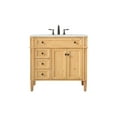 thumbnail image 7 of Elegant Decor Park Avenue 36" Aluminum MDF Single Bathroom Vanity in Driftwood, 7 of 7